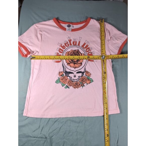 Greatful Dead T-Shirt Top Women's M Pink Red Rose Floral Graphic Outfit Cotton - Picture 5 of 8